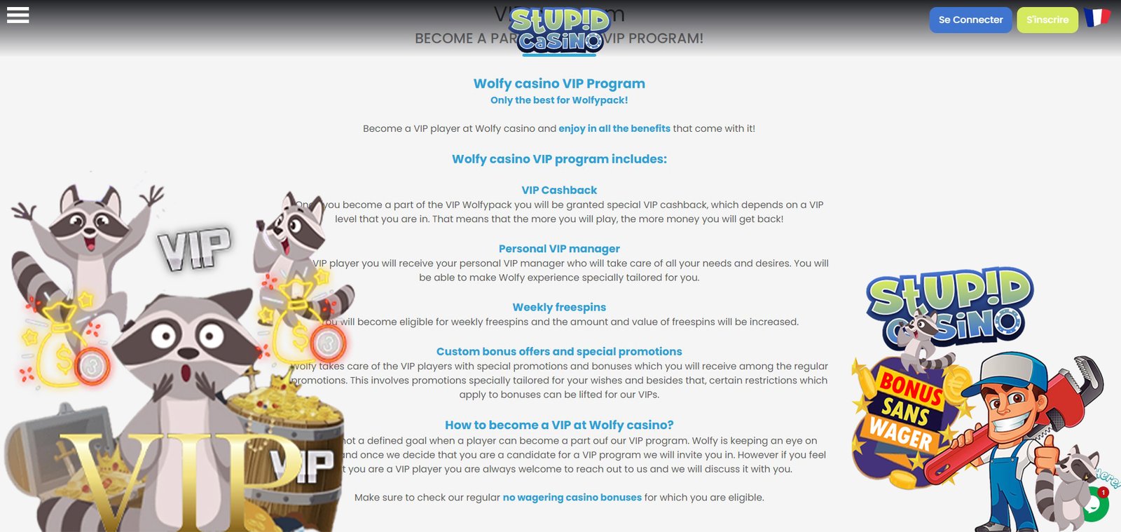 The Stupid Casino VIP Program