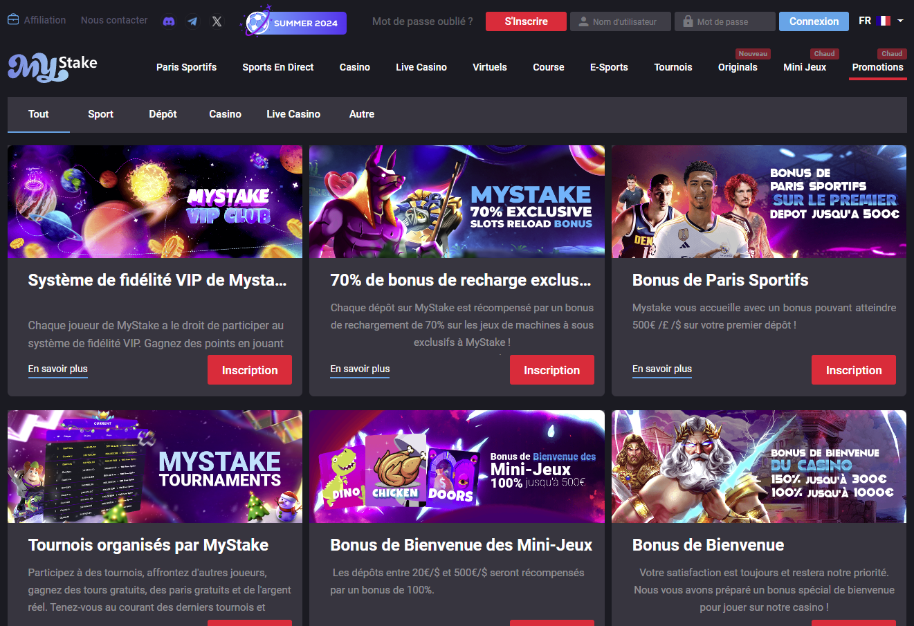 The MyStake Casino Welcome Bonus