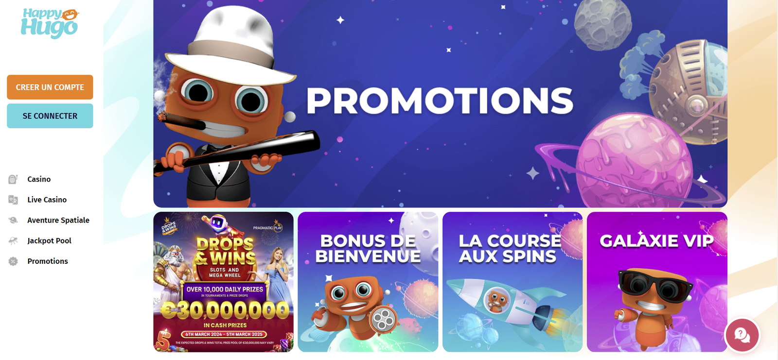 The Happy Hugo Casino Welcome Bonus 